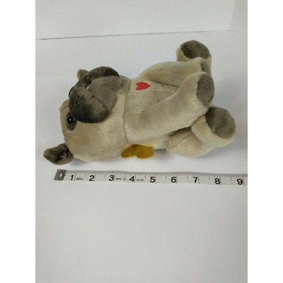 8” Cu-Pug Plush By Hallmark Cupid Dog Stuffed Animal Toy Valentines Day Pug Pup - Picture 8 of 9